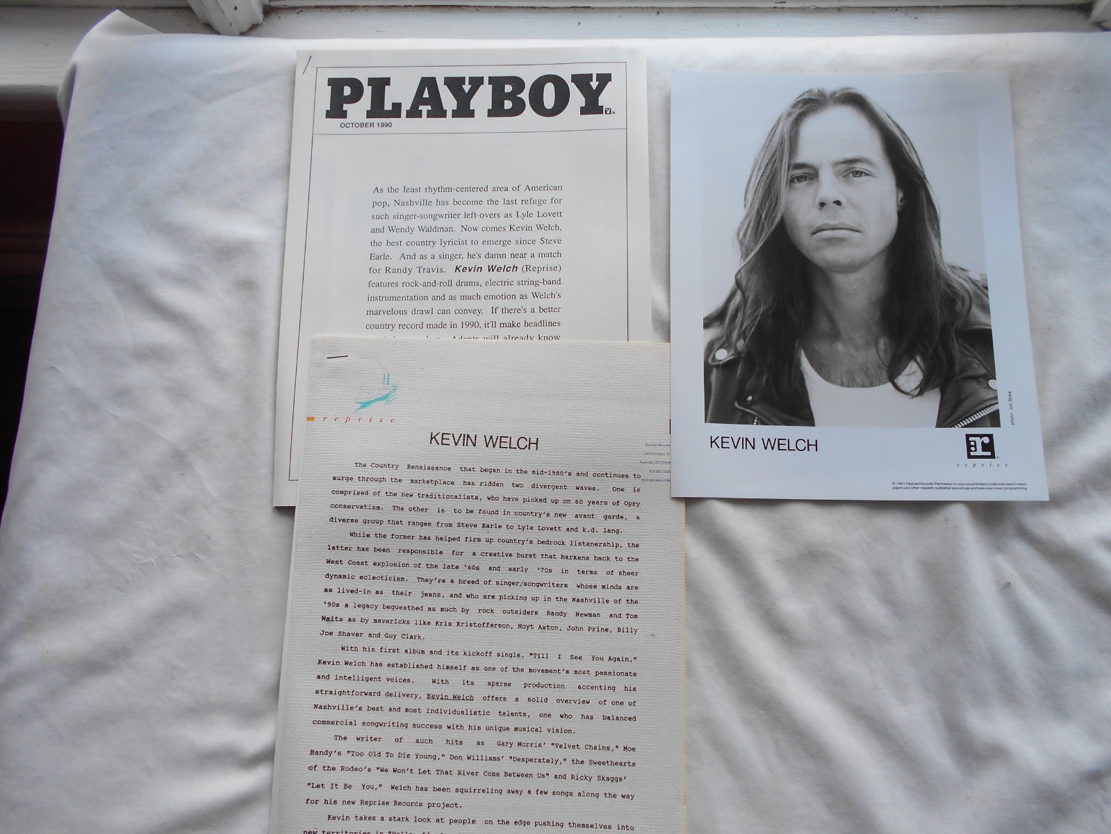 “KEVIN WELCH” OFFICIAL PHOTO/BIO-MEDIA INFO-PRESS RELEASE/KIT-1991 REPRISE