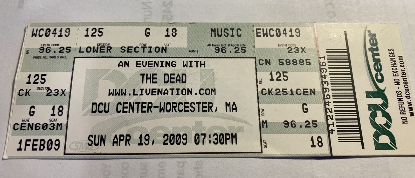 Grateful Dead – “The Dead” DCU Center WORCESTER MASS 4-19-2009