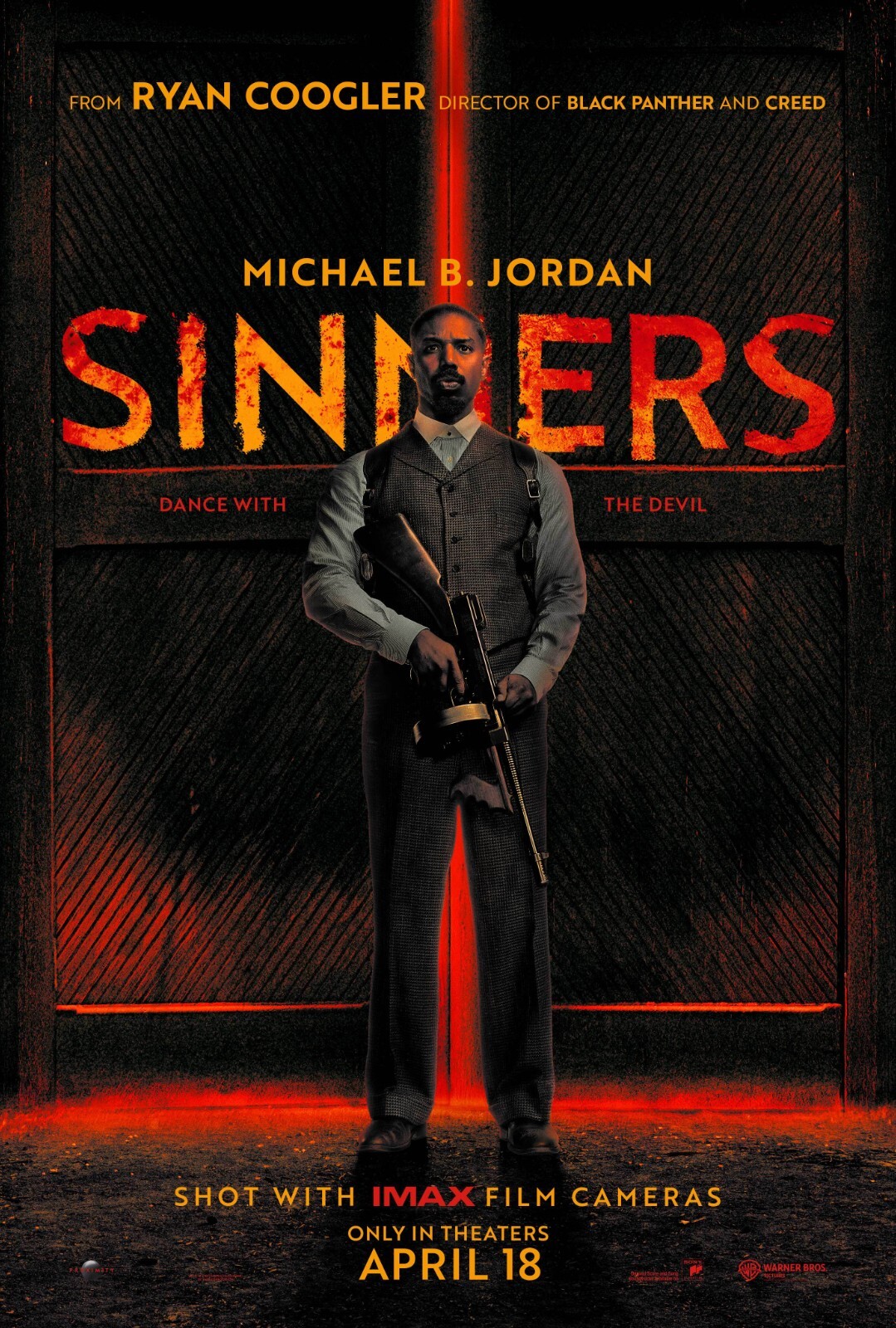 Sinners movie poster (e) – 11″ x 17″ inches – Michael B. Jordan