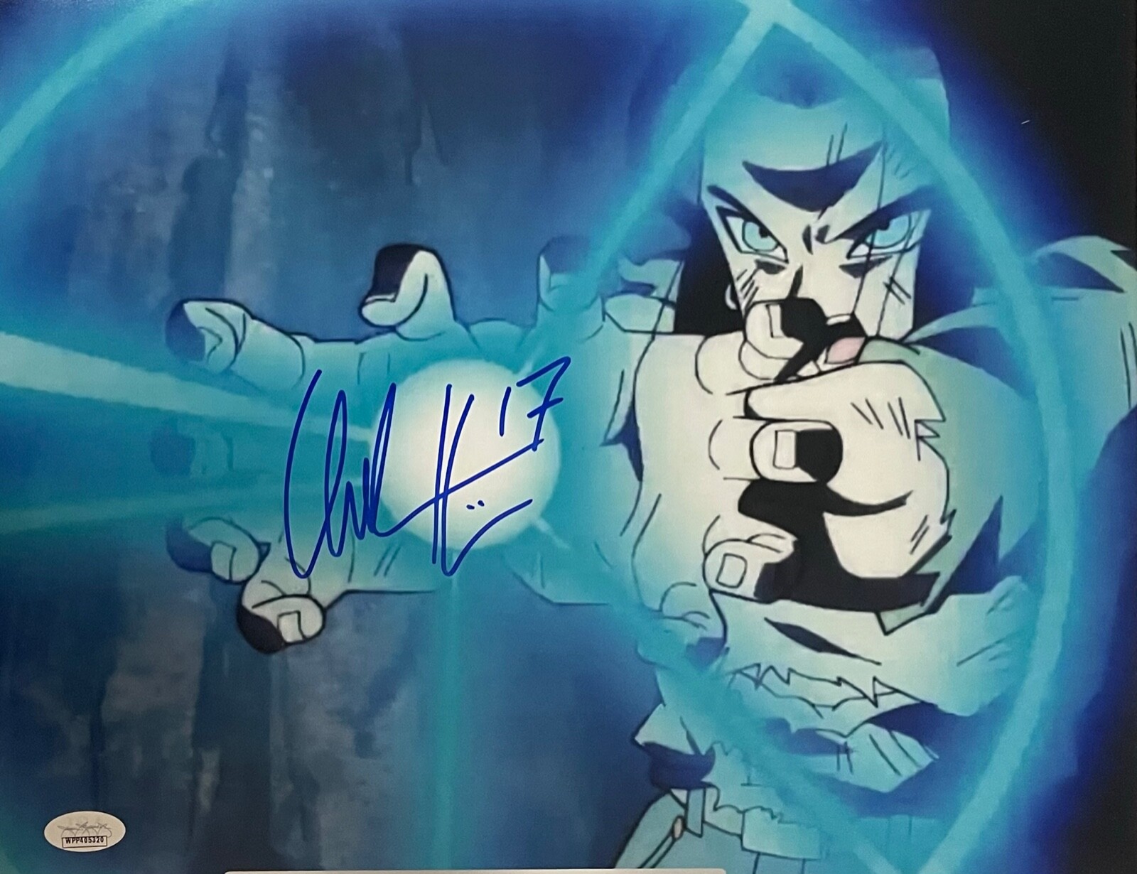 Chuck Huber Signed Android 17 11X14 Dragon Ball