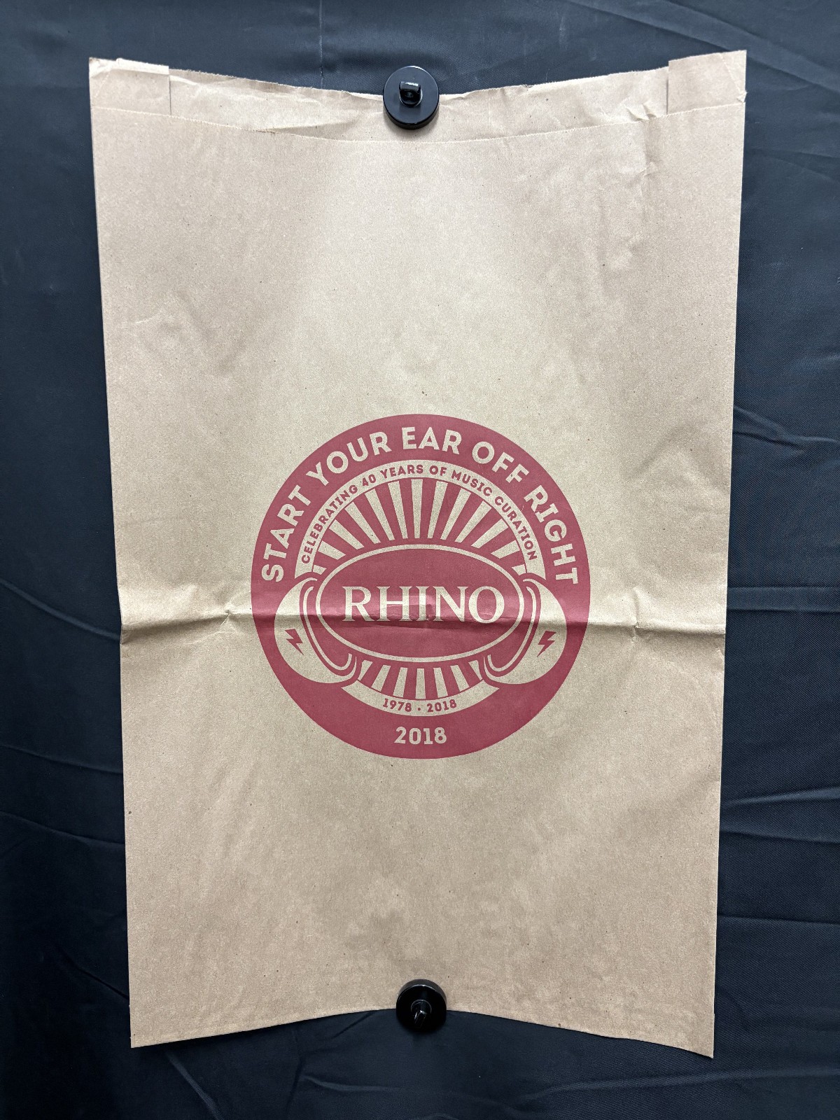 Rhino Records – 40th Anniversary 2018 Promo Record Brown Paper Bag
