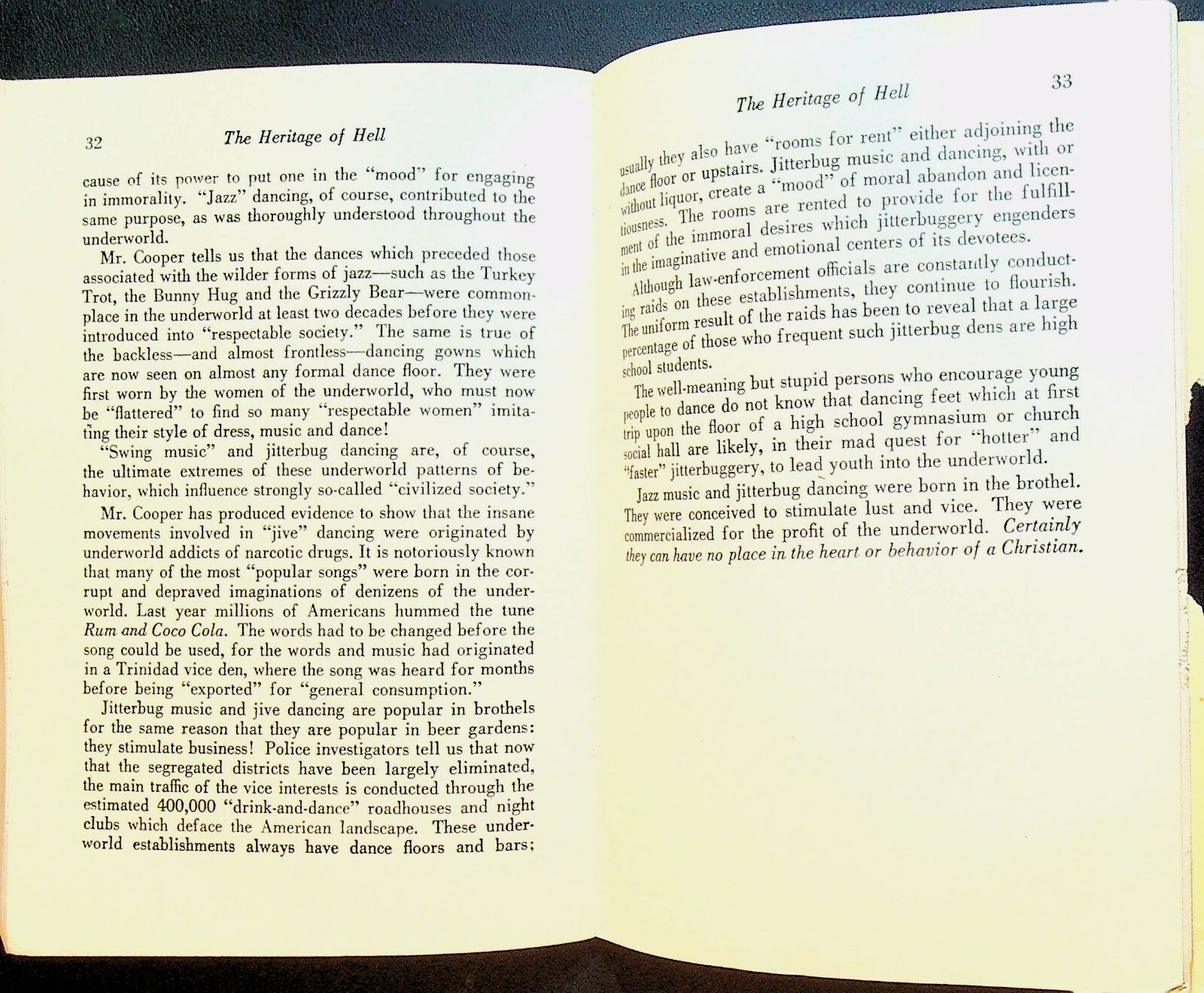 The Heritage of Hell The Modern Dance Booklet Dan Gilbert Anti Jazz Jitterbug