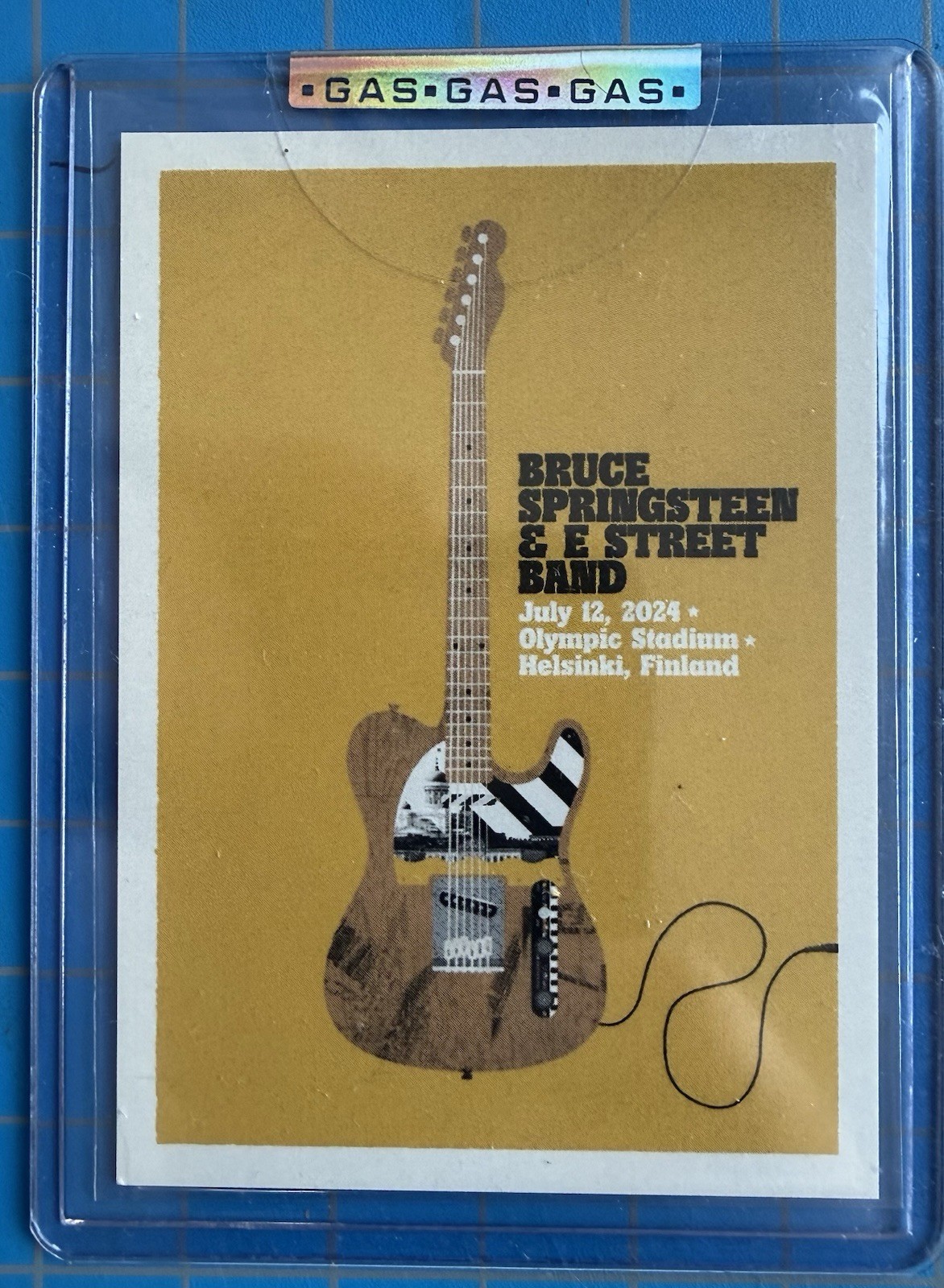 BRUCE SPRINGSTEEN OFFICIAL 2024 TOUR SETLIST CARD Helsinki Finland 7/12/24