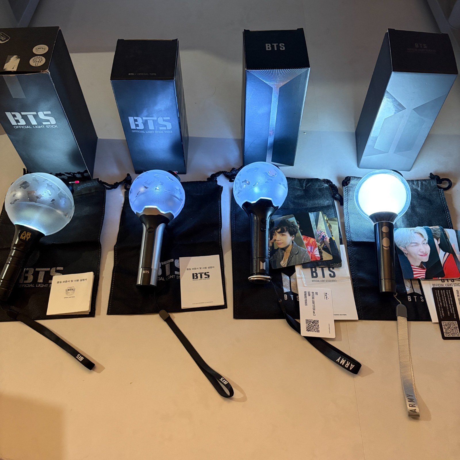 BTS Official Light Stick ARMY Bomb Ver 1, 2, 3,4(SE) Full Set + RM Indigo Gift