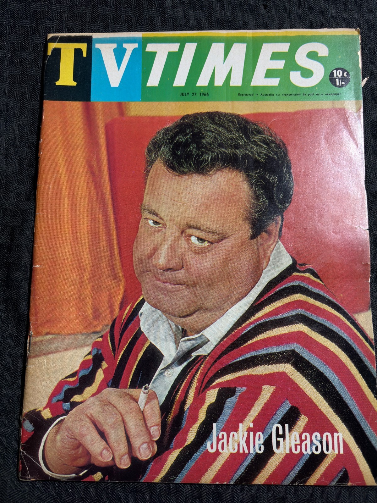 1966 July 27 TV TIMES Guide Magazine P/G 1.5 Jackie Gleason Cover