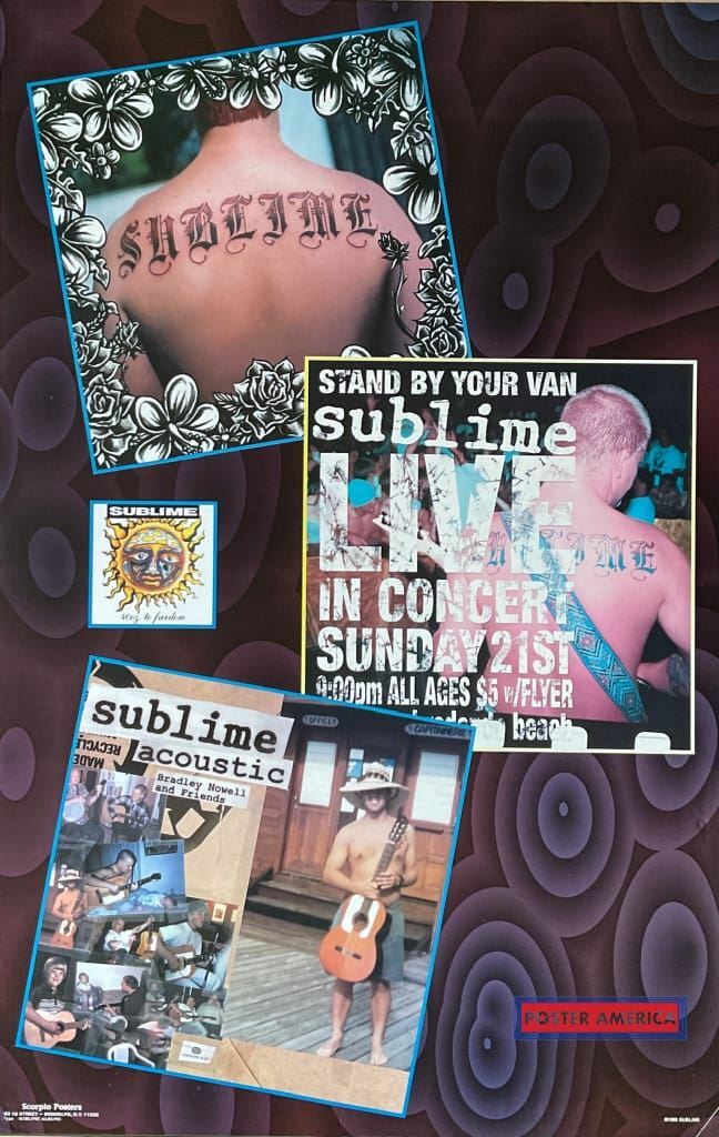 Sublime Live In Concert Vintage 1998 Poster 22 x 34.5