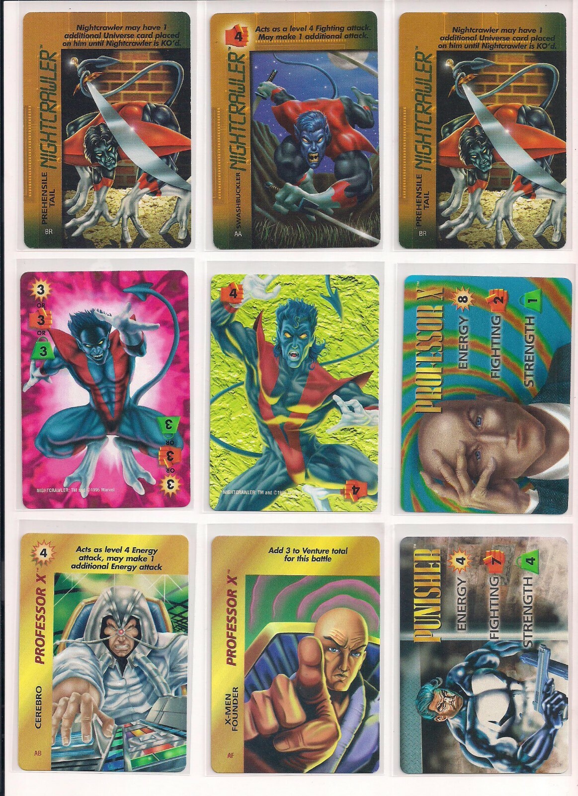 1995 Marvel Overpower Cards / U You Pick / Choose Your Card / From List / bx32
