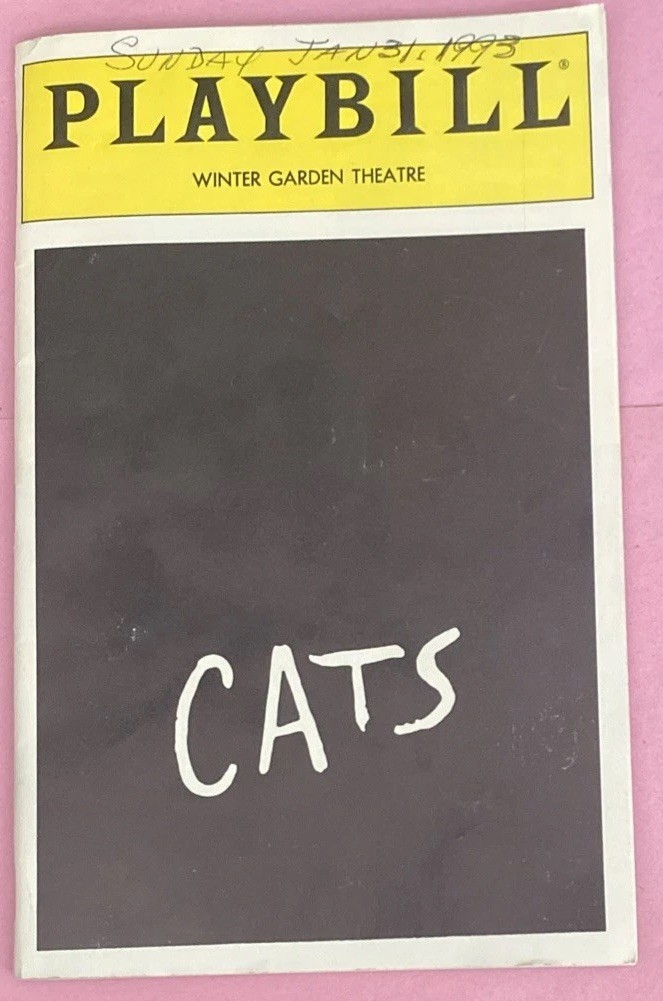 CATS Feb 1988 Broadway Playbill! LAURIE BEECHMAN Bill Carmichael PAIGE DANA +!