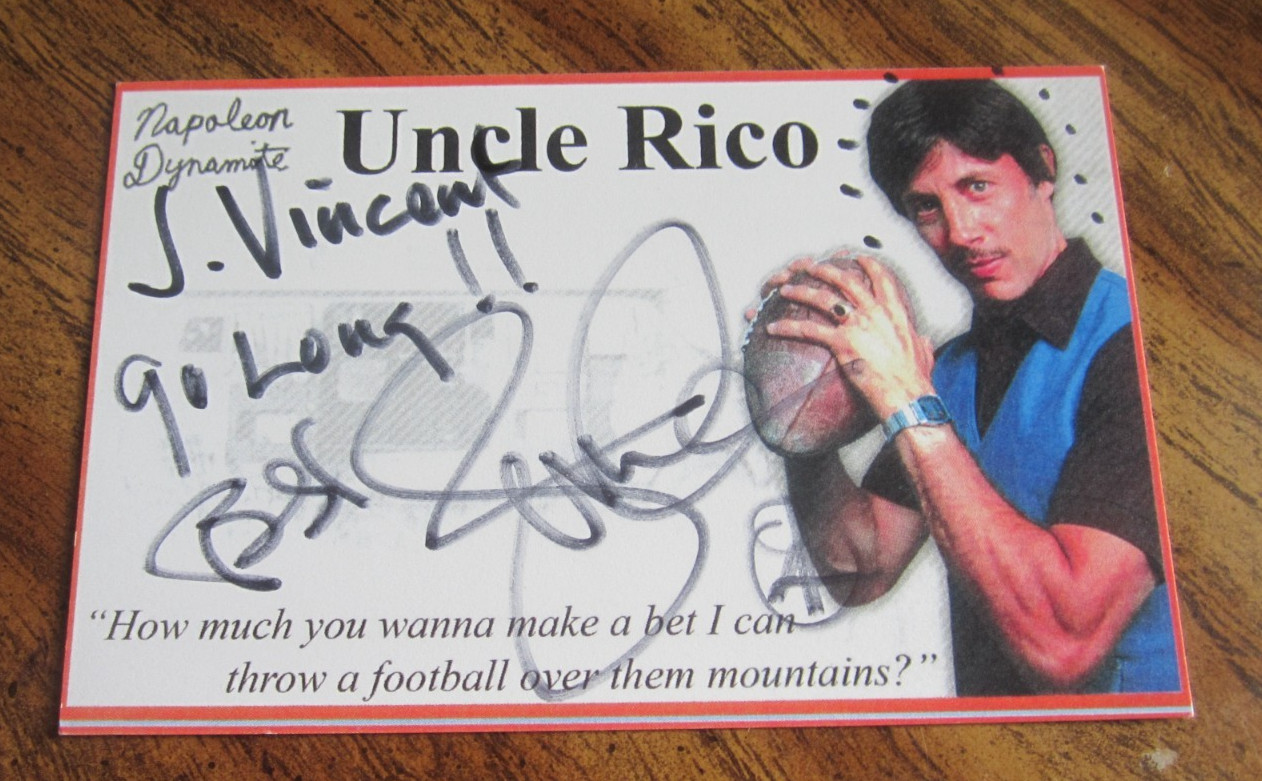 Jon Gries Actor Autographed 3.25X5 Photo “Napoleon Dynamite” Uncle Rico Dynamite