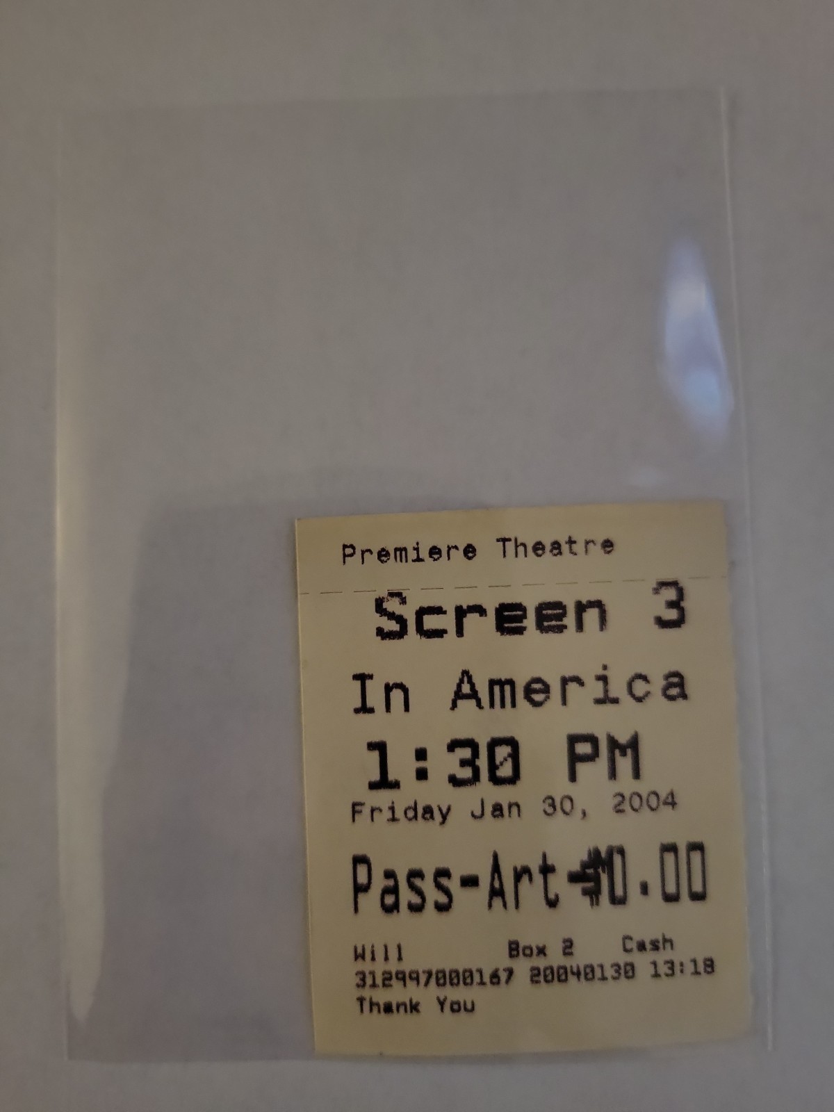 2002 In America Original Movie Ticket Stub Pre Showing Emma Bolger Drama Premier