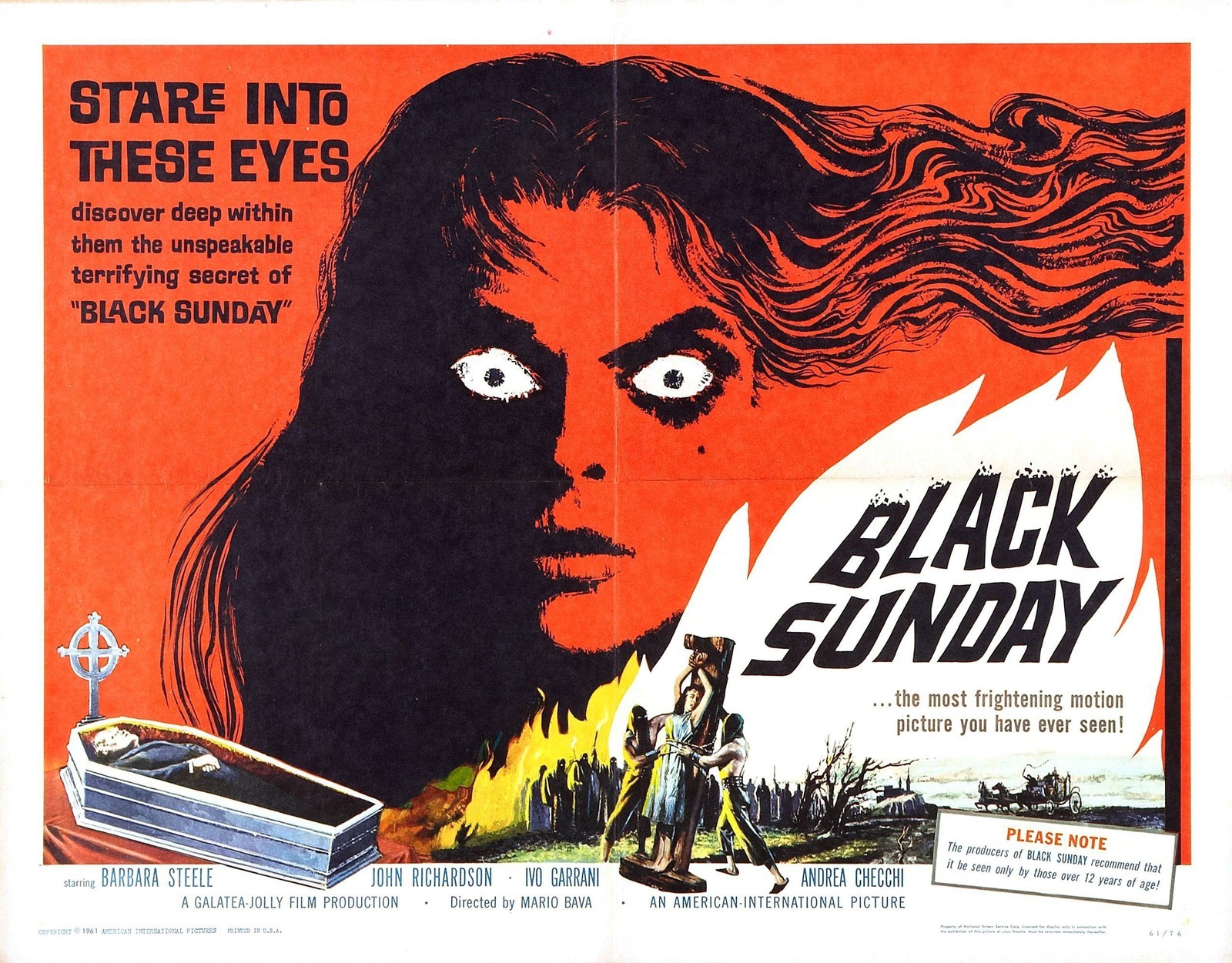 BLACK SUNDAY Movie Poster 1960 Italian Horror