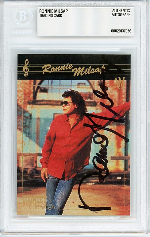 1992 -RONNIE MILSAP- BECKETT Signed/Autograph/Auto Country Classics Music Card