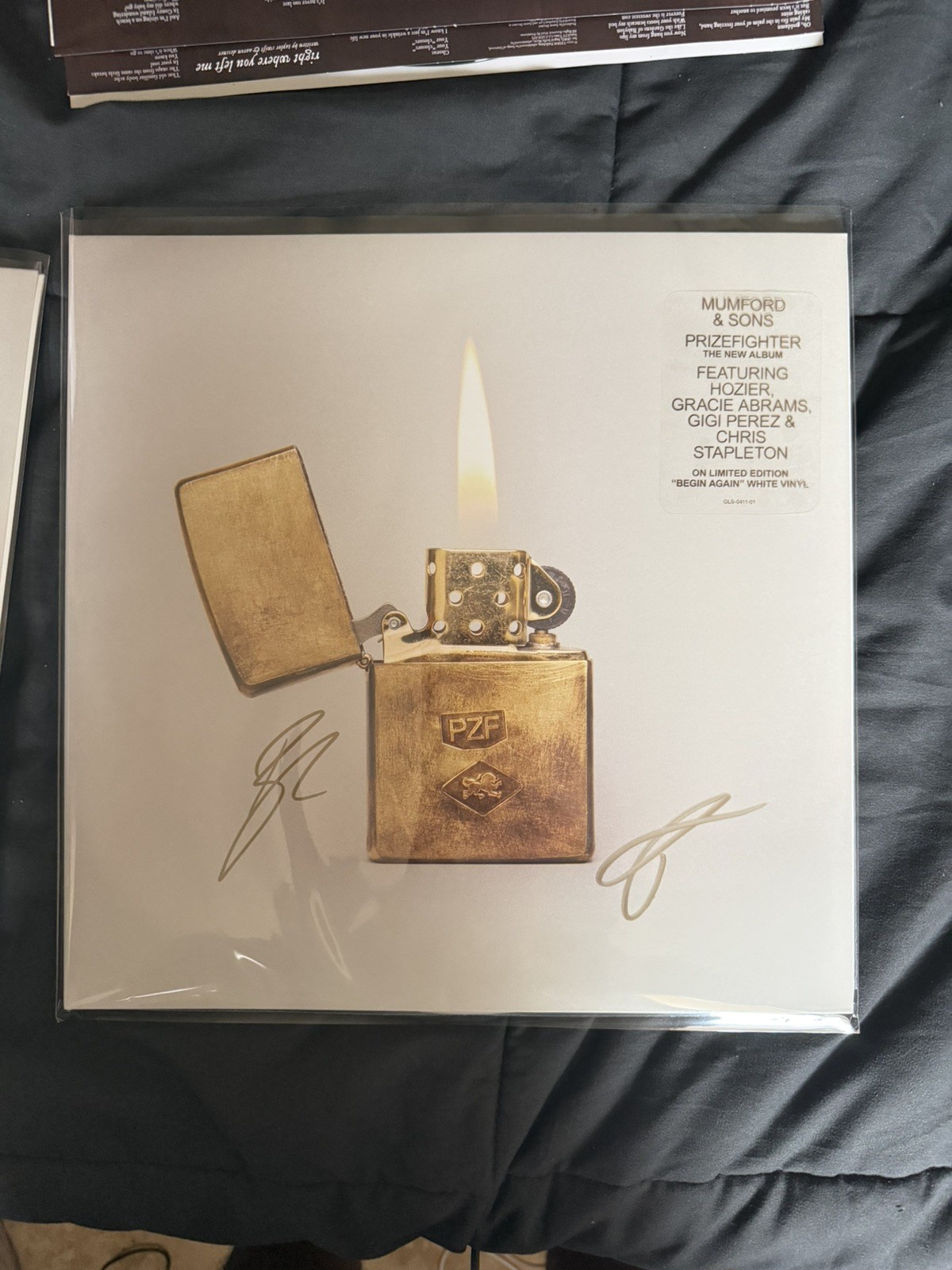 Signed Cover Mumford & Sons- Prizefighter [Indie Exclusive White LP]