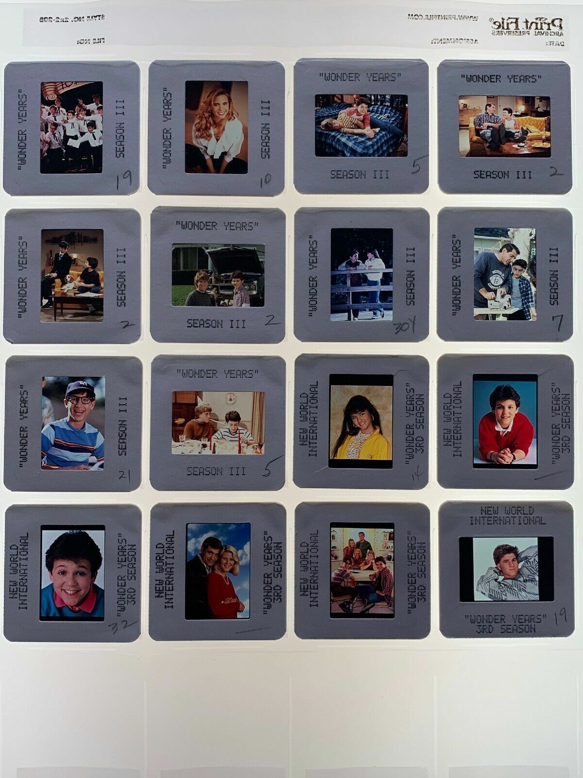 16 The Wonder Years TV Show 35mm Photo Slides Press Kit Promo Vintage Lot #4
