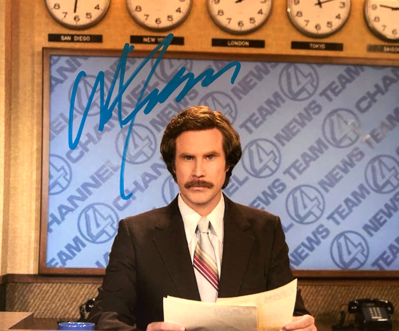 Will Ferrell (Ron Burgundy) Signed 8×10 in. Authentic Autograph w/COA