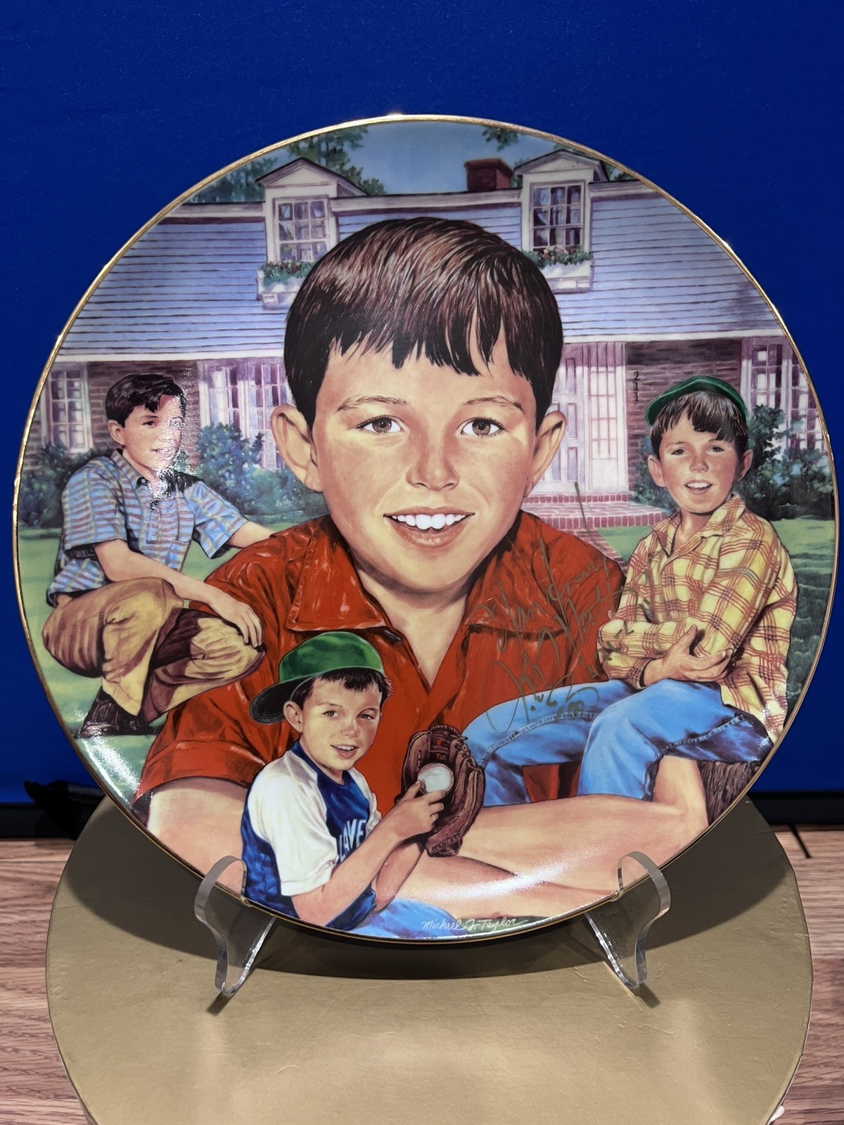 Jerry Mathers Leave It To Beaver Autographed Gartlan Plate Hand Signed Numbered