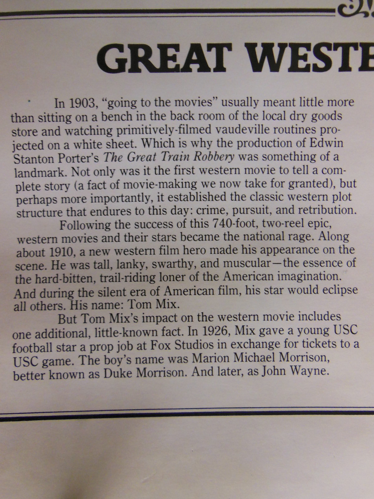 John Wayne ‘ Duke ‘ for GREAT WESTERN SAVINGS BANK Promo Poster 1979