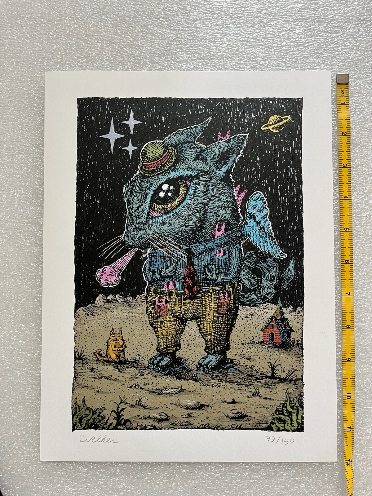 David Welker Dapper Mouse 2019 Art Print Signed Numbered #79/150 Not Phish