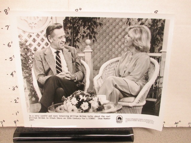 DINAH SHORE TV show promo photo 1970s William Holden