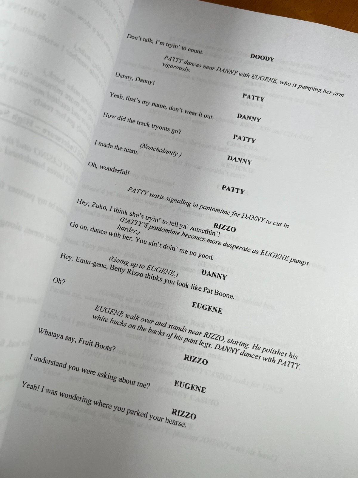 Grease: The Musical Script Signed- Autograph Reprints- Grease Broadway Musical