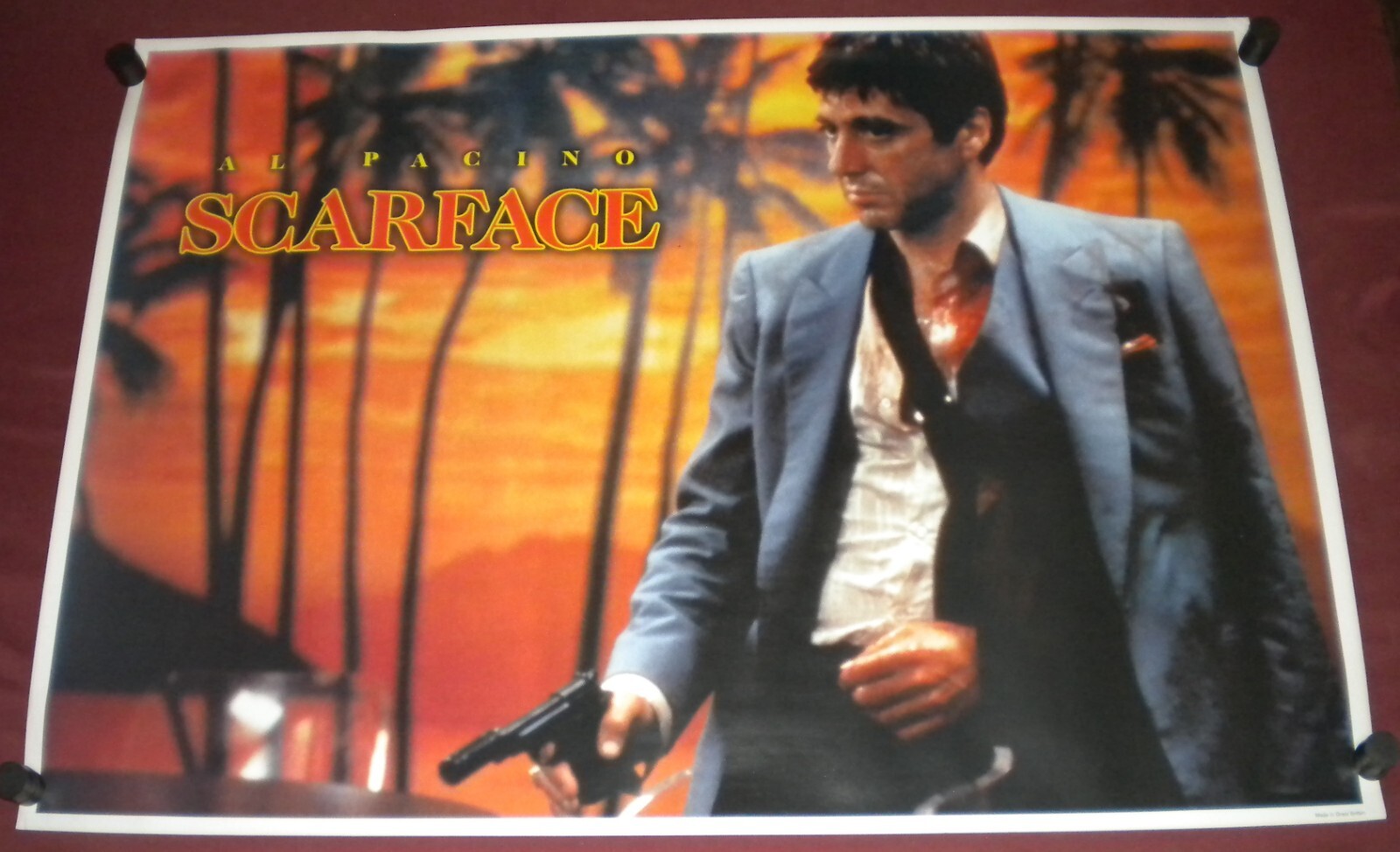 Scarface Movie Poster 25×35 S/S Al Pacino Steven Bauer Michelle Pfeiffer