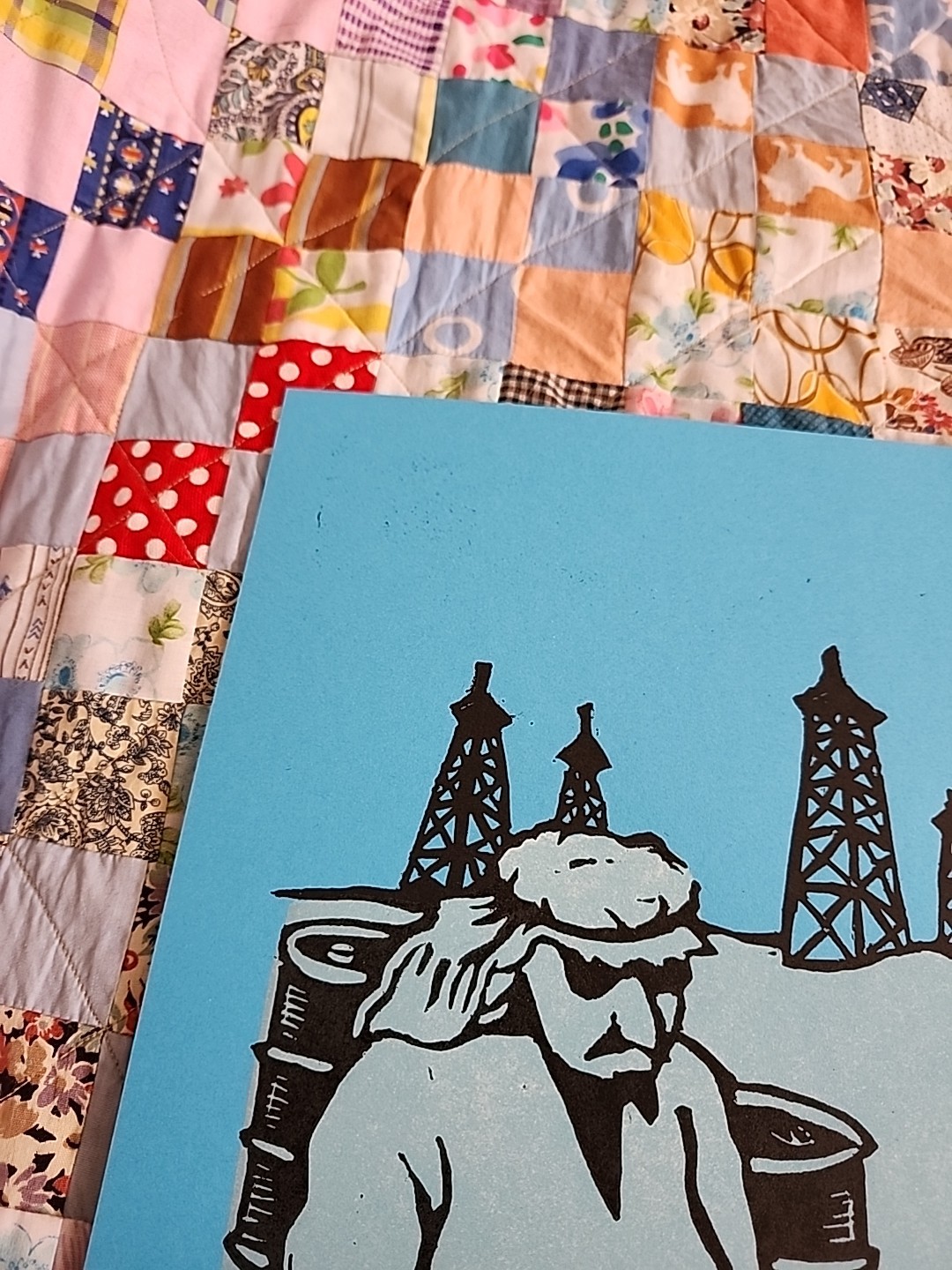 Jim Pollock Puppet Show Oil Blue Edition 2015 Signed/Numbered #/120 Not Phish