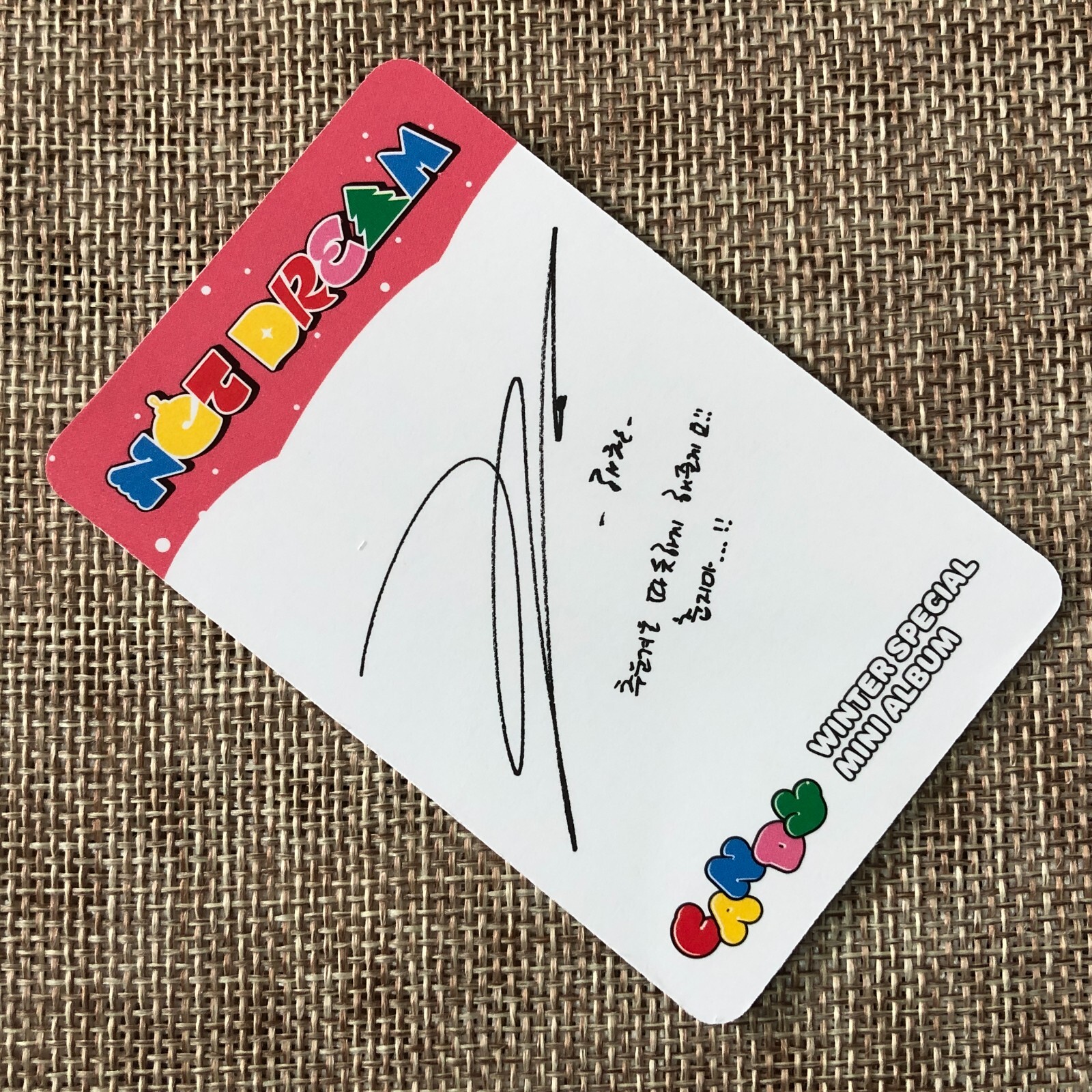 NCT DREAM HAECHAN [ Winter Special Candy Official Photocard ] Special Ver. /+GFT