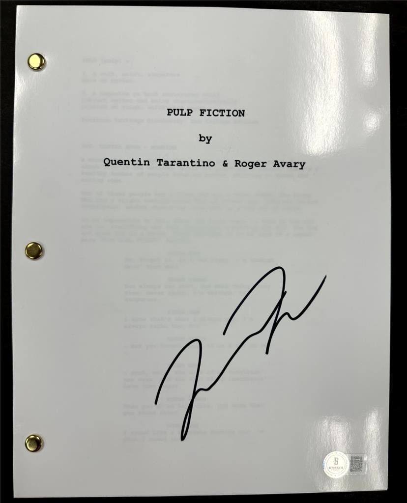 Quentin Tarantino signed Pulp Fiction Full Movie Script autograph ~ Beckett BAS