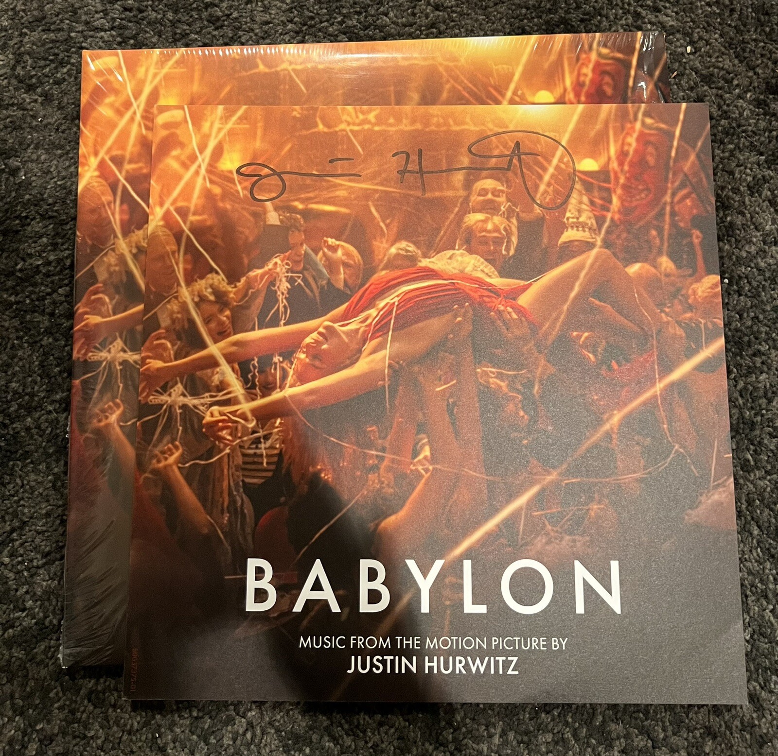 SIGNED Babylon Soundtrack Vinyl – AUTOGRAPHED by Justin Hurwitz (Plastic Open)