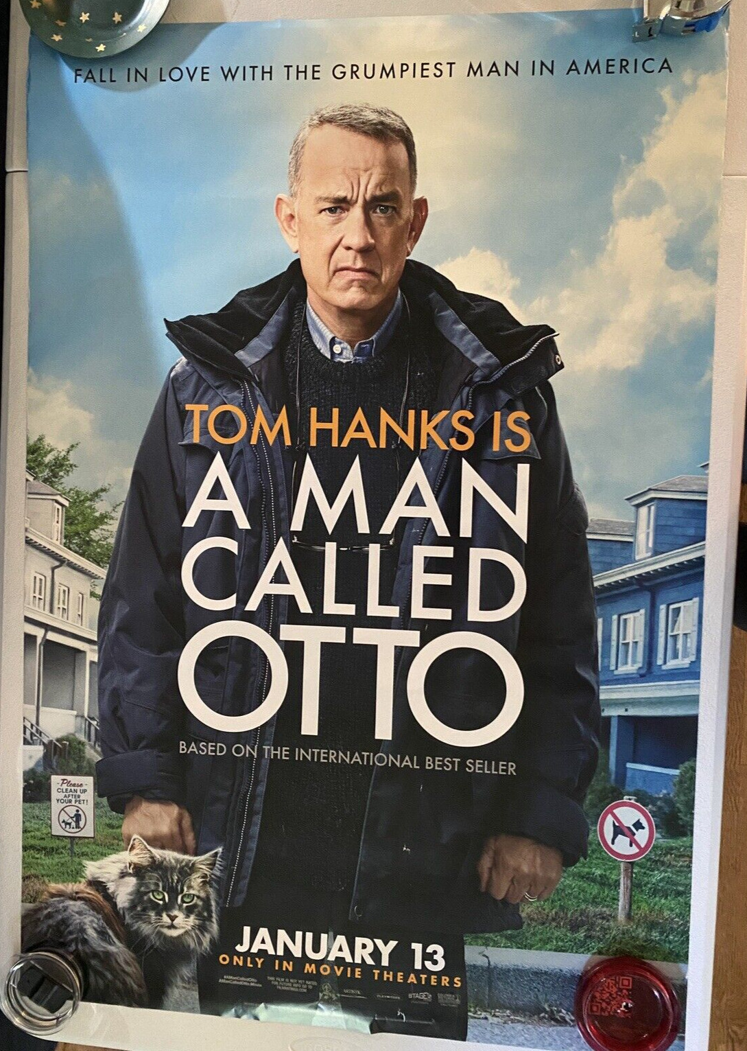 A Man Called Otto Original Theatrical poster Tom Hanks 27×40