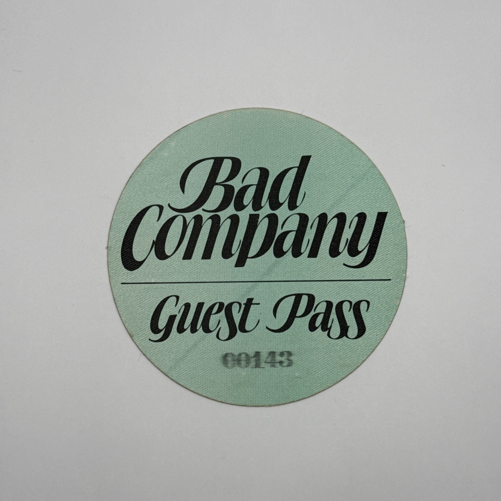 Vintage Bad Company Guest Backstage Pass Tour 1970s #00143