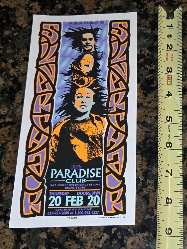 Silverchair Concert Handbill By Mark Arminski 2-20-1997 Paradise Club Boston VTG