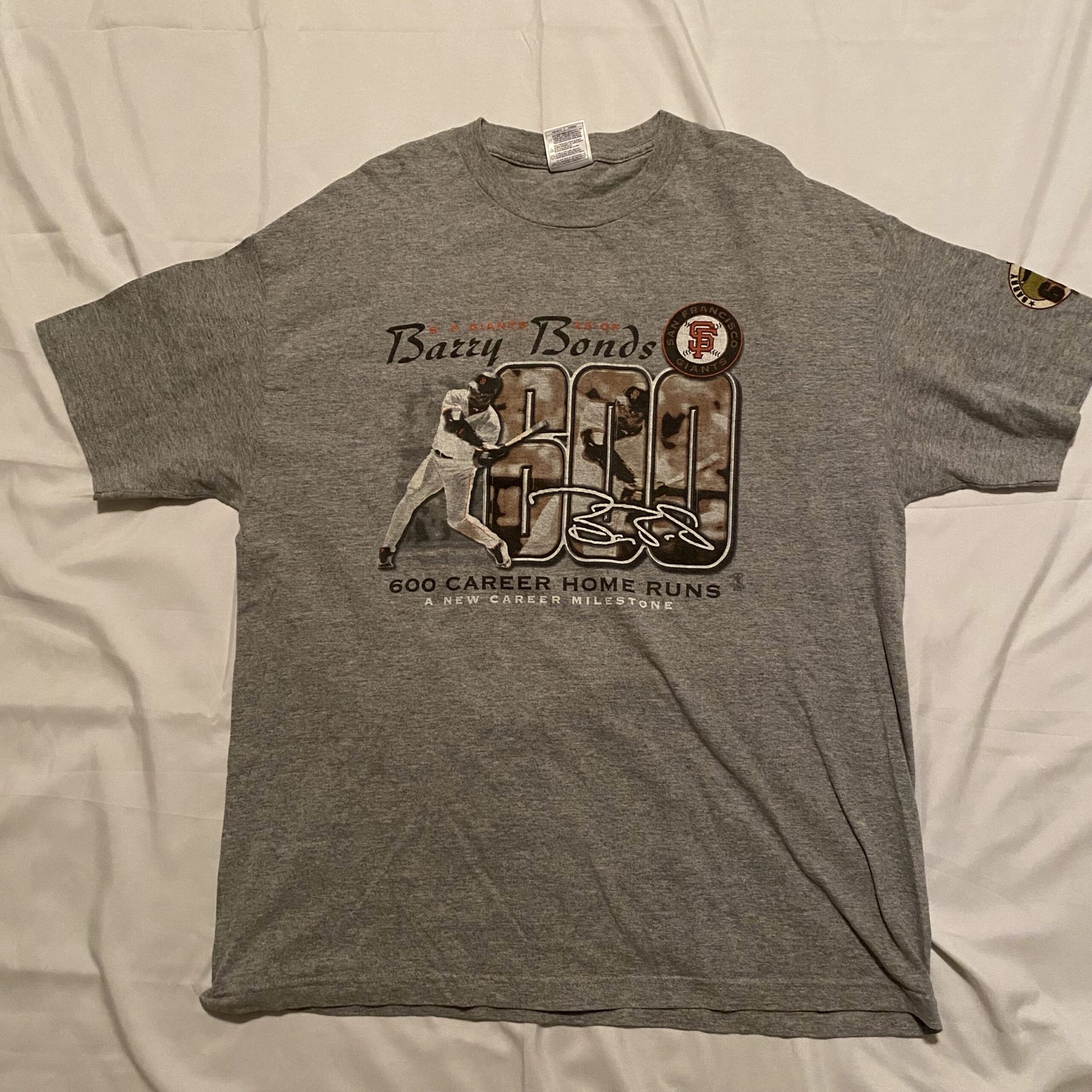 Giants – Barry Bonds 600 Home Runs T-Shirt XL