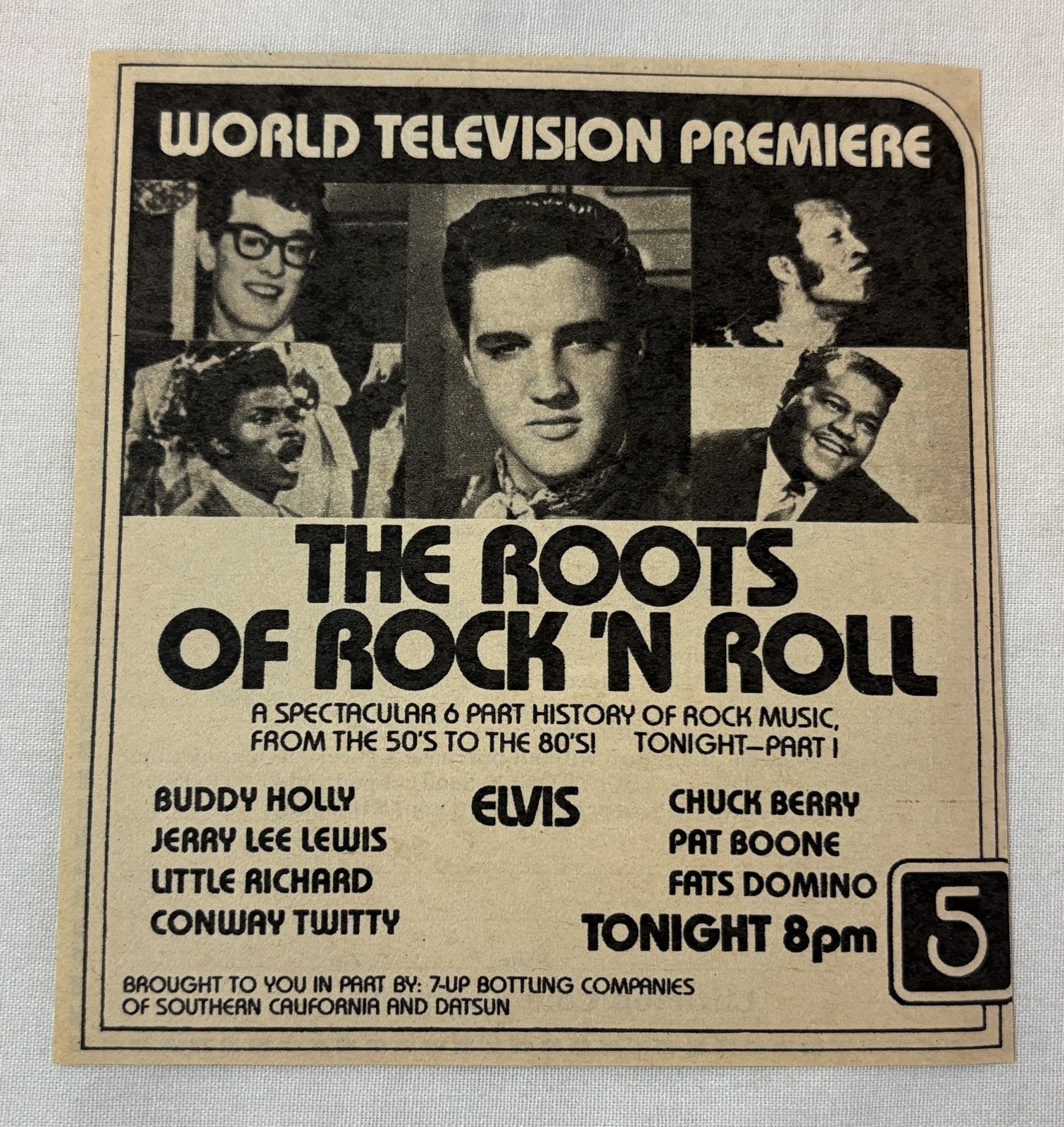 1981 KTLA tv ad ~ ROOTS OF ROCK N ROLL Elvis Presley, Chuck Berry, Fats Domino
