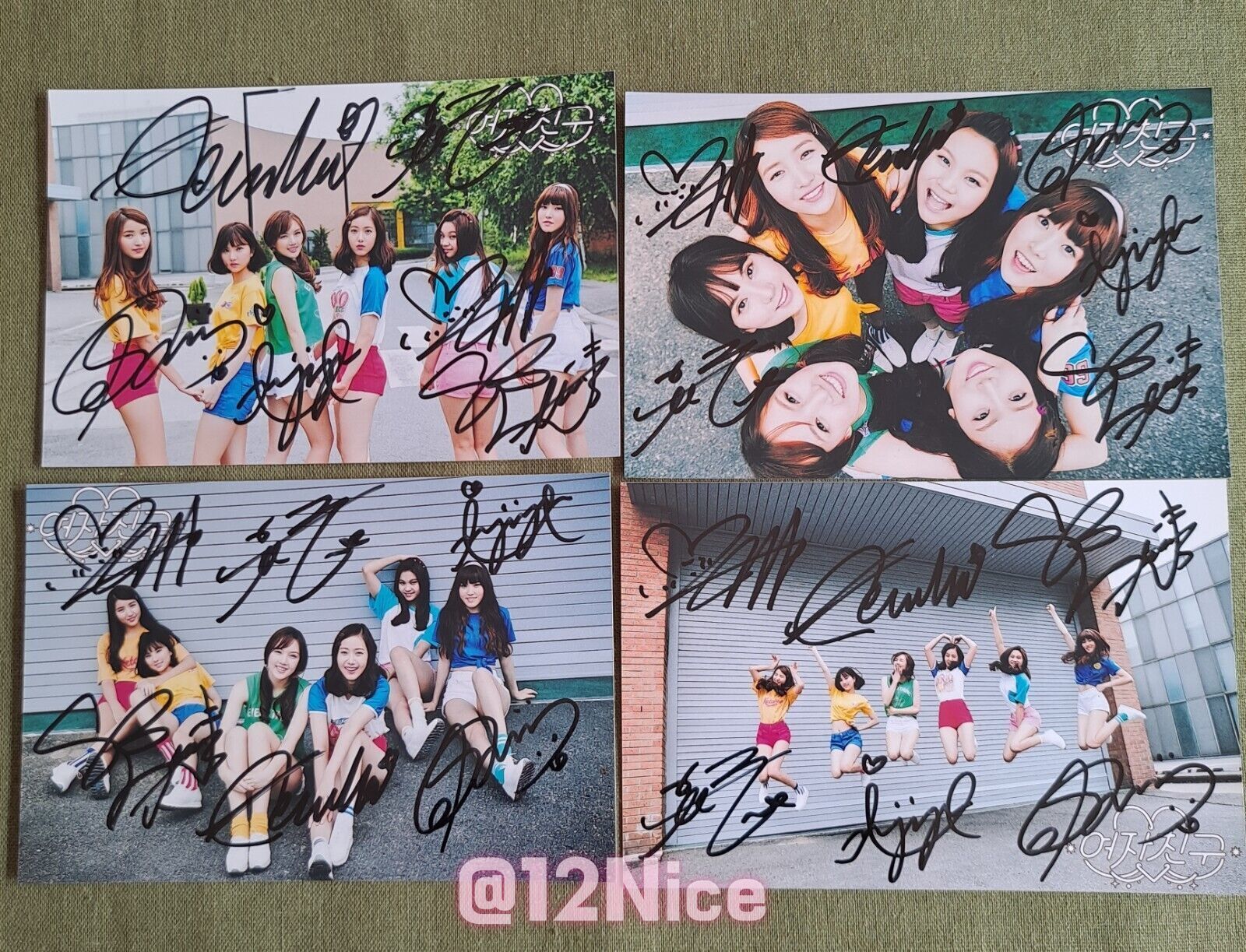GFRIEND Autographed Signed Group Photo Autographs 4*6 GIFTS K-POP 2016 #Nice