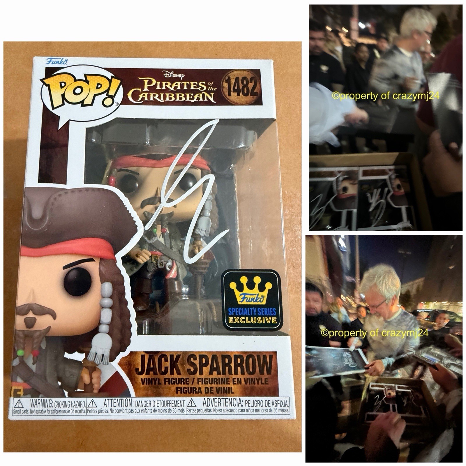 Gore Verbinski Signed Jack Sparrow Funko Pirates of the Caribbean Autograph SWAU