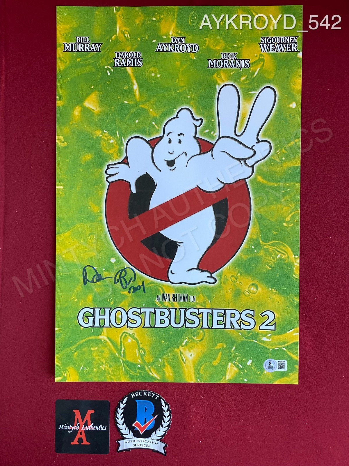 Dan Aykroyd autographed signed 11×17 photo Ghostbusters 2 Ray Stantz Beckett COA