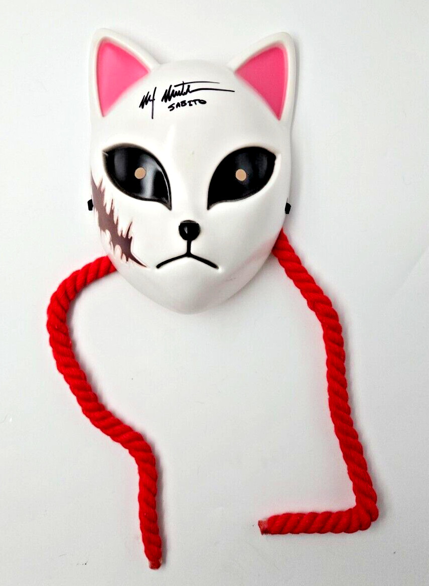 Max Mittelman Signed Sabito Mask Demon Slayer Anime Autograph Manga JSA COA 658