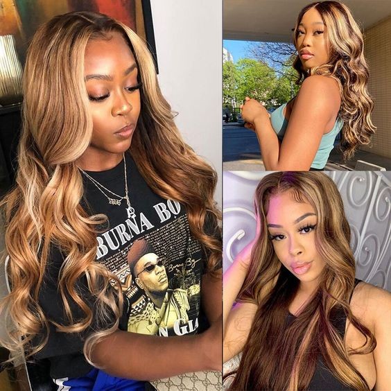 4×4 Lace Closure Wig Human Hair P427 Body Wave Density
