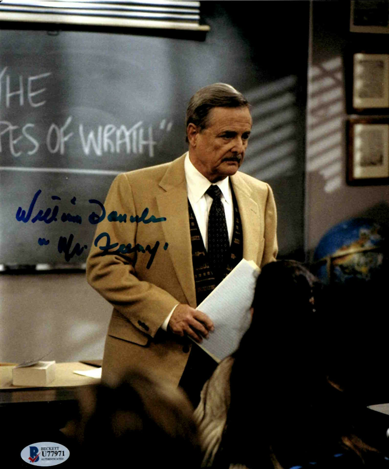 William Daniels Signed 8×10 Photo Mr. Feeny Boy Meets World Beckett COA