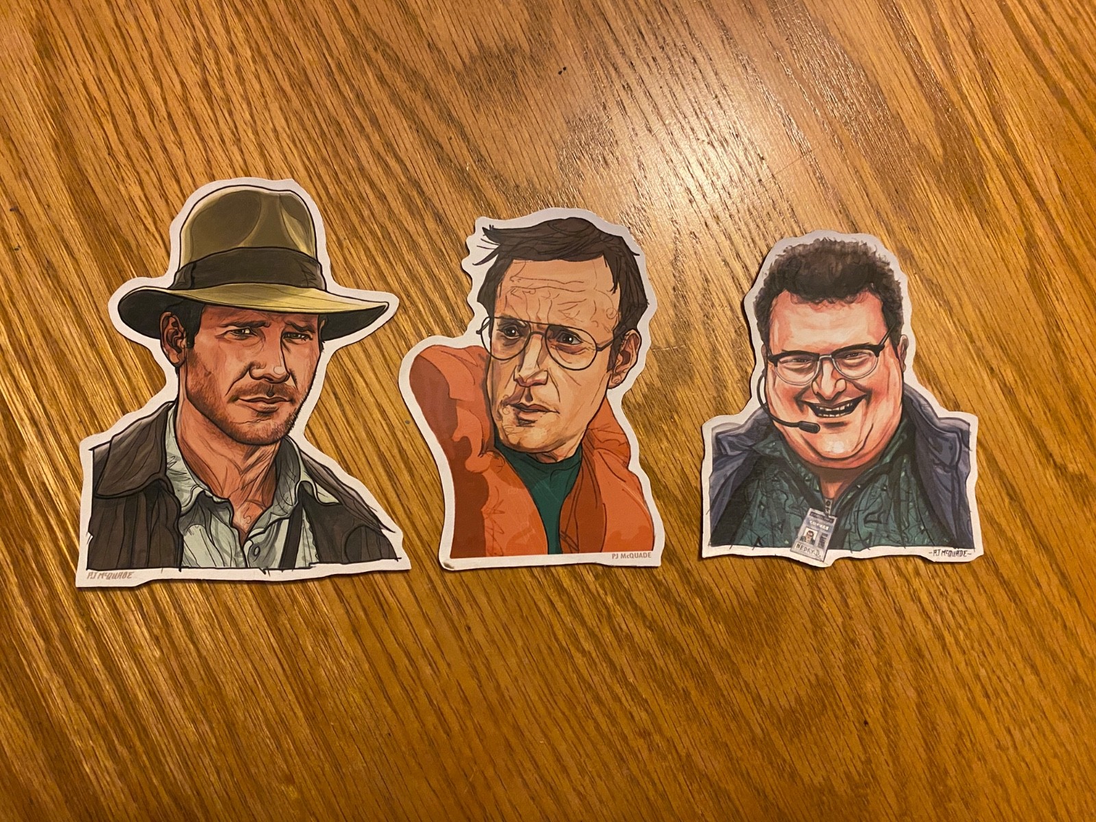 Indiana Jones, Jaws Chief Martin Brody & Jurassic Park Dennis Nedry Magnets