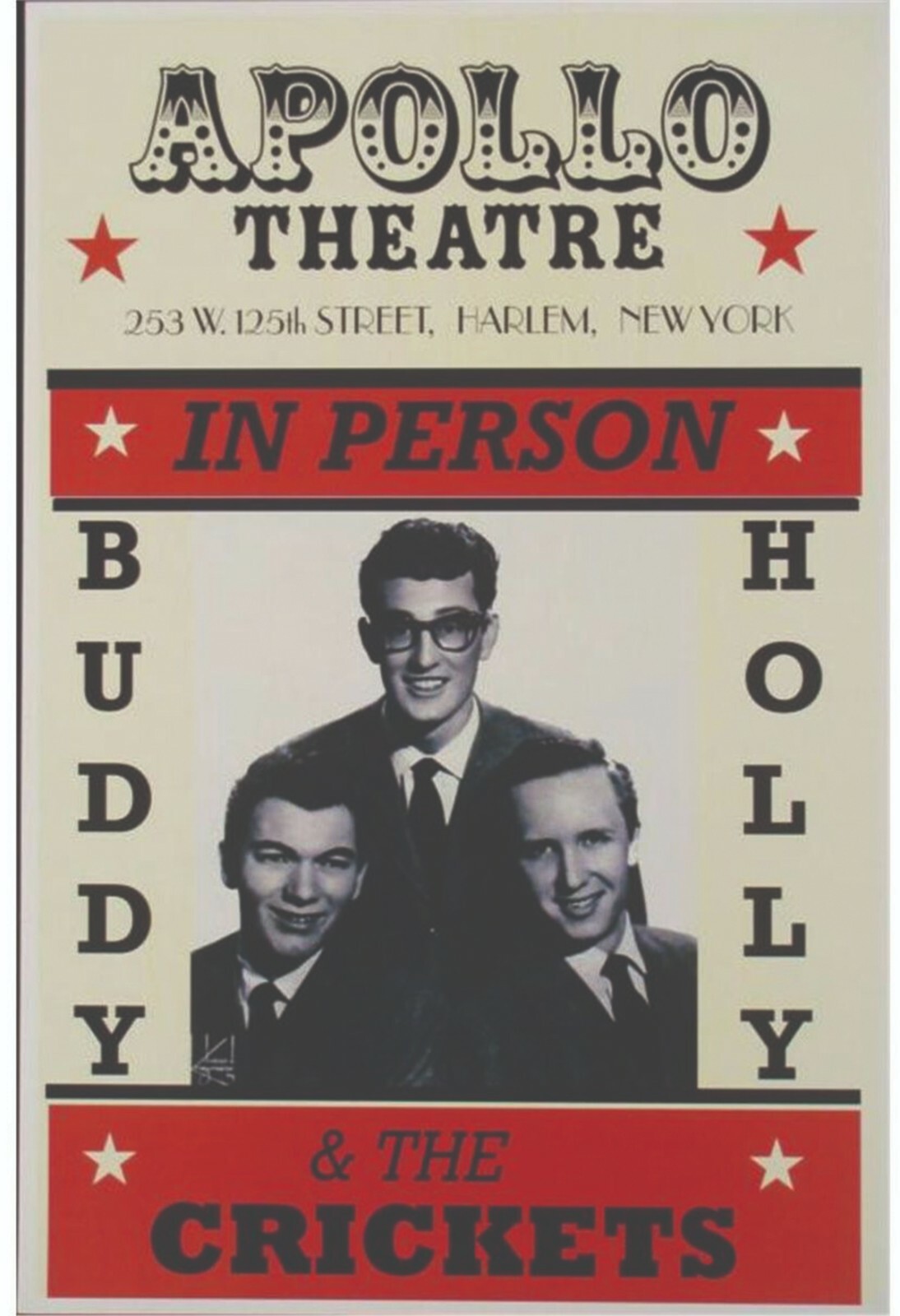 Buddy Holly 13″ X 19″ Reproduction Concert Poster archival quality