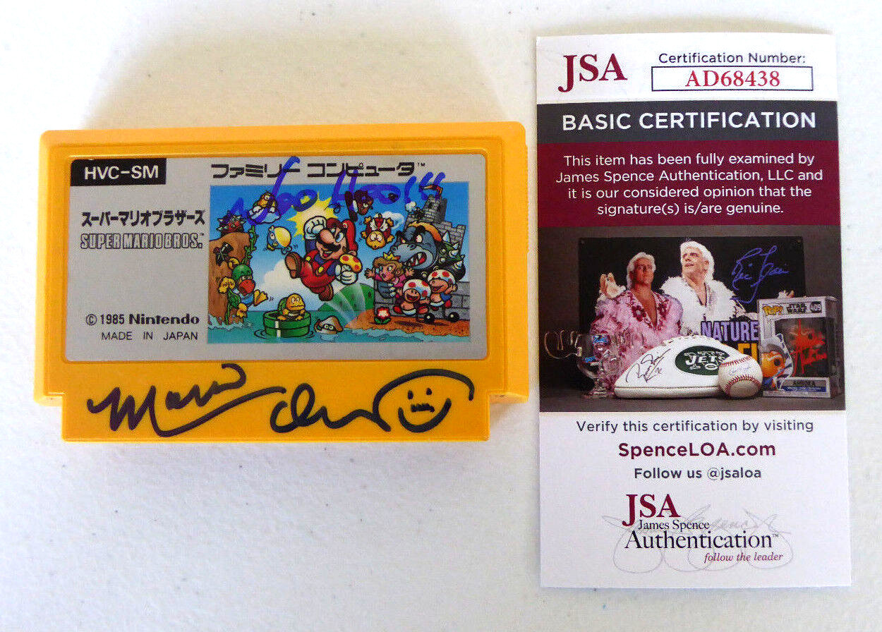 Charles Martinet Signed Super Mario Bros Nintendo Famicom Japan Game JSA COA