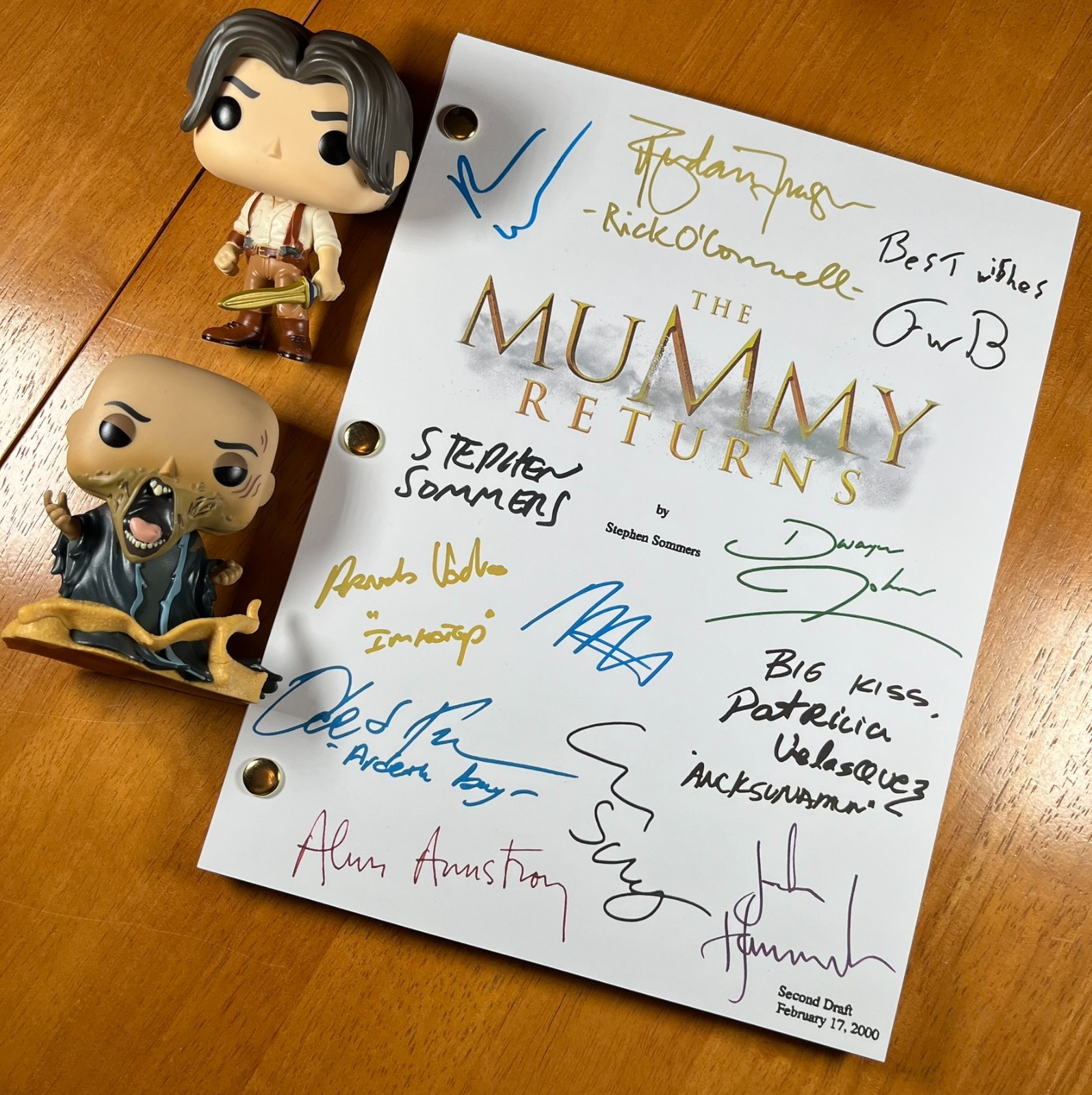 The Mummy Trilogy Scripts Signed- Autograph Reprints- Brendan Fraser- Horror
