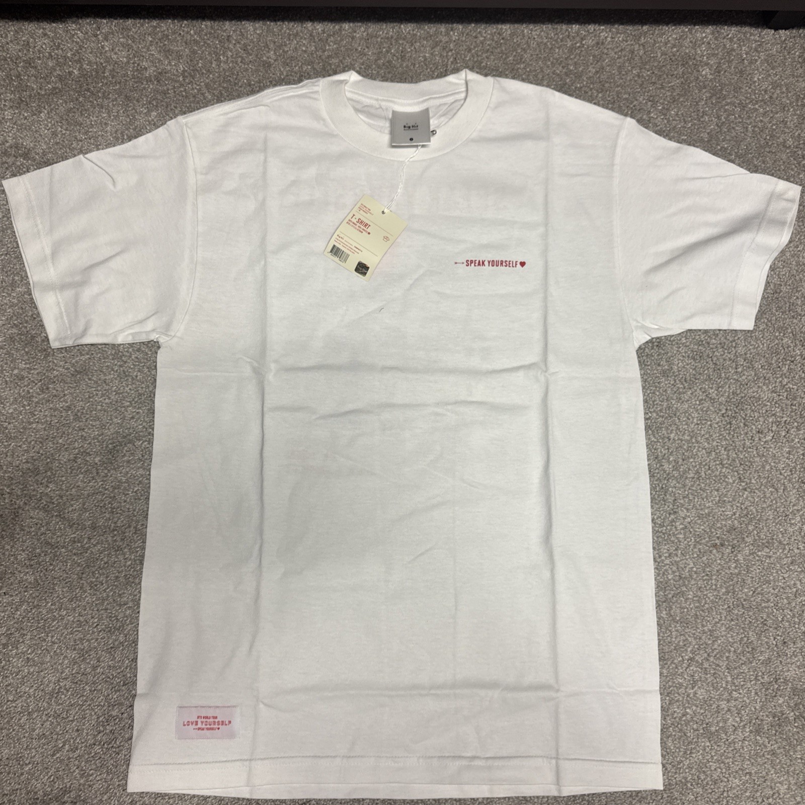 BTS LOVE YOURSELF SPEAK YOURSELF WORLD TOUR MERCH T-SHIRT WHITE SIZE 1 (S/M)