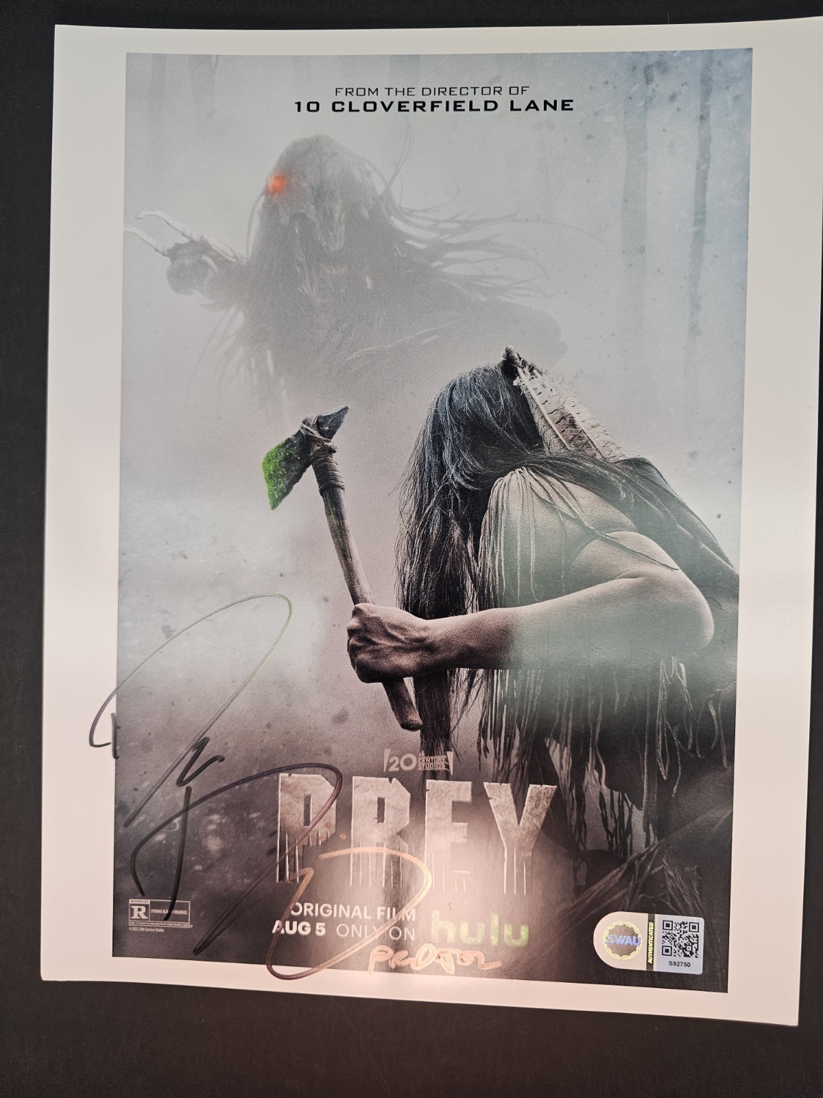 Dane DiLiegro Signed Prey Predator 8.5×11 Photo Authentic Autograph SWAU COA