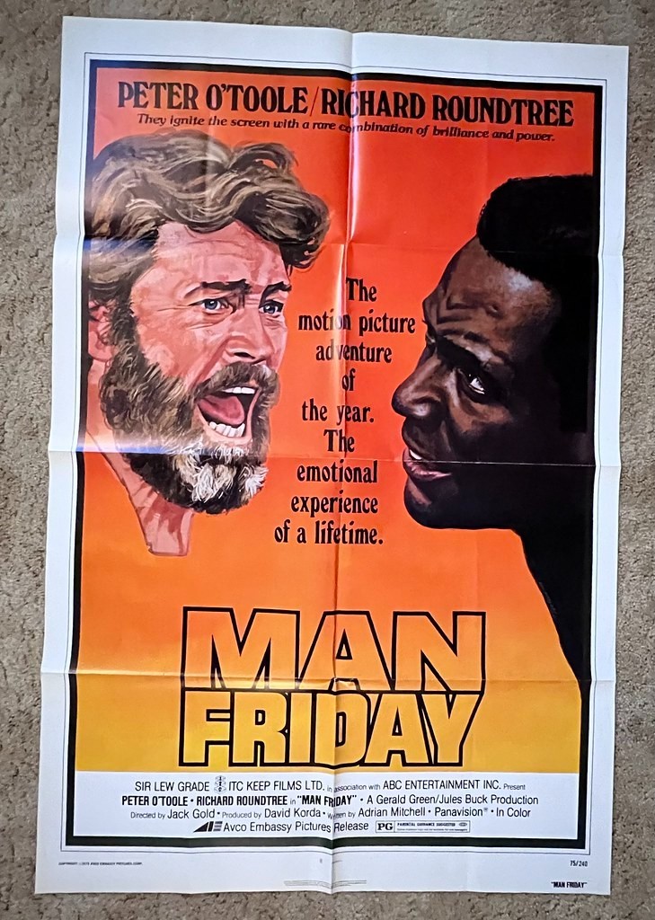 Man Friday 1975 Movie Poster 27×41 Peter O’Toole Richard Roundtree