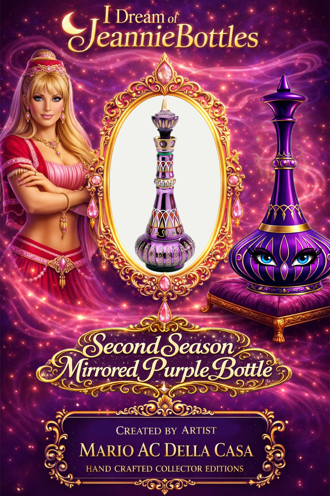 2nd Season Mirrored Purple I DREAM OF JEANNIE/GENIE BOTTLE! *THE REAL ARTIST*