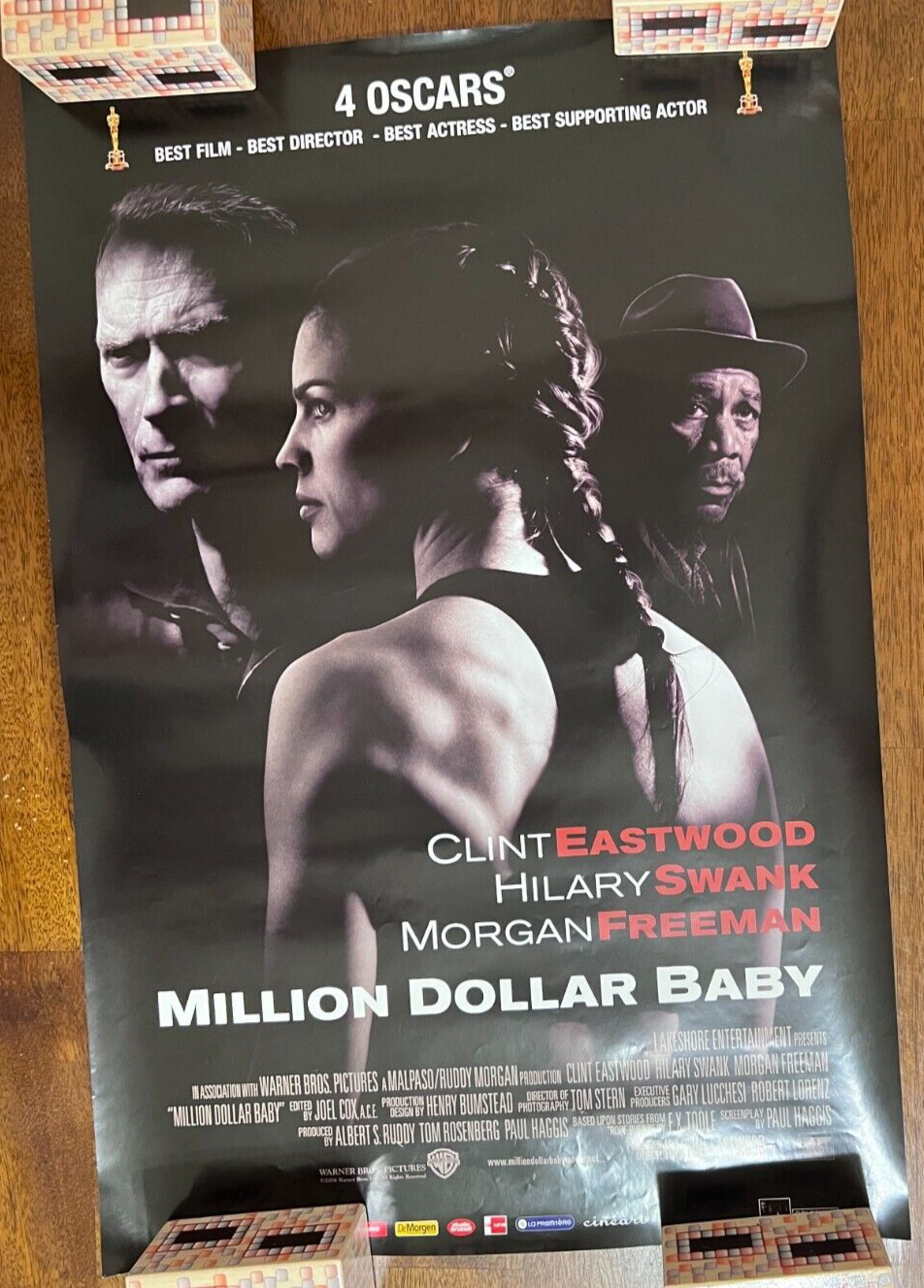 ROLLED MILLION DOLLAR BABY 2004 MOVIE POSTER 16×23.5 HILARY SWANK