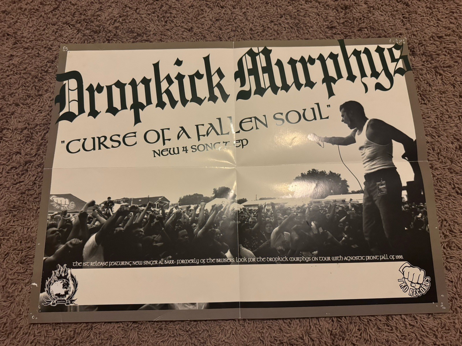 Dropkick Murphys Vintage Poster 18×24 1998 TKO Records Punk